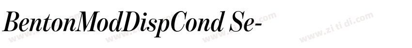 BentonModDispCond Se字体转换